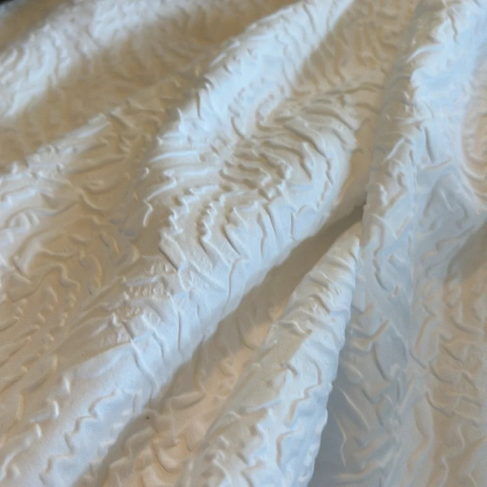 DKNY  IMPRINT 52x88 4  White Textured Rod Pocket Window long Curtains Panels